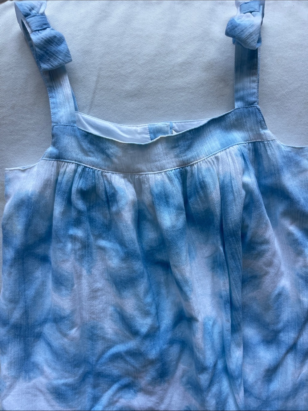 Janie and Jack Girls Size 10 Light Blue Tie-Dye Sundress - Picture 3 of 8